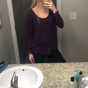 Dark purple top Free People Shirt